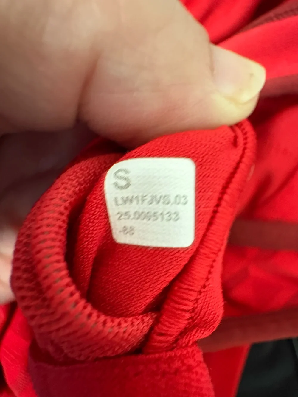 Lululemon red & white align tank top size S